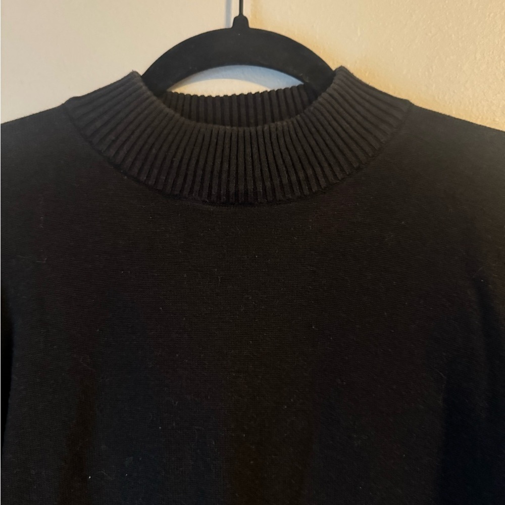 Black Women's Mockneck Sweater - Picture 2 of 6